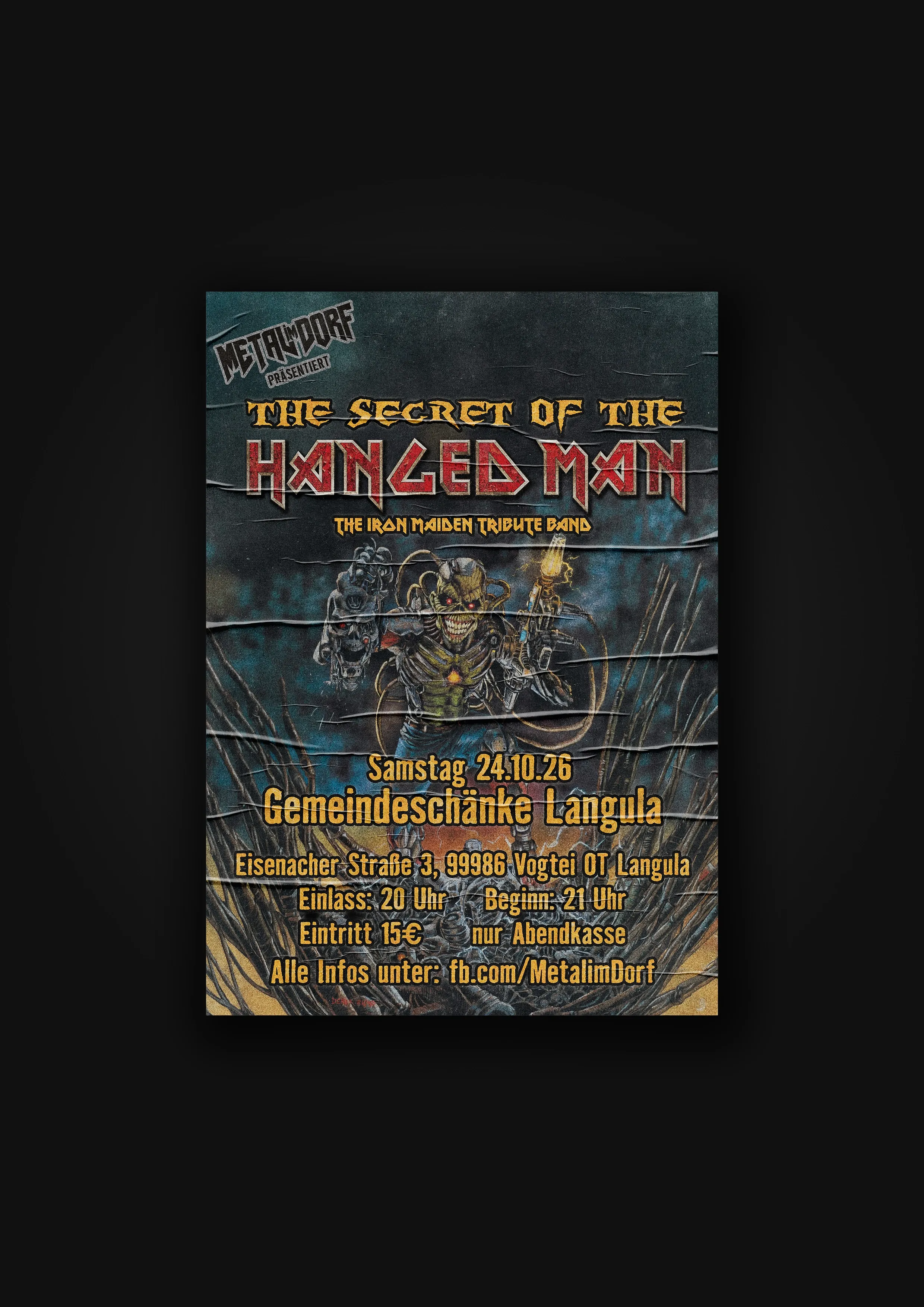 Metal im Dorf Iron Maiden Covernight Poster