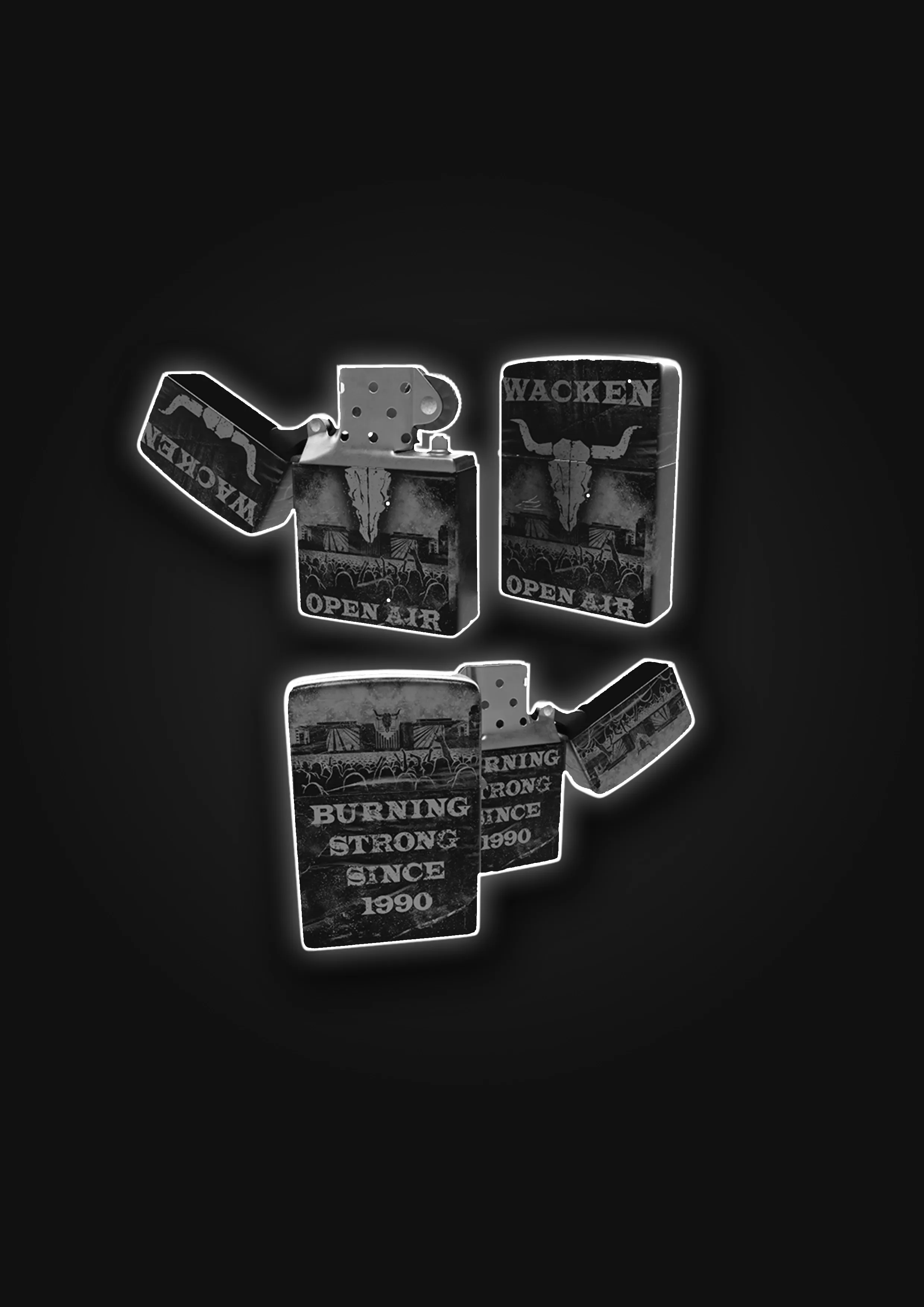 Wacken Zippo 'Burning Strong Since 1990'